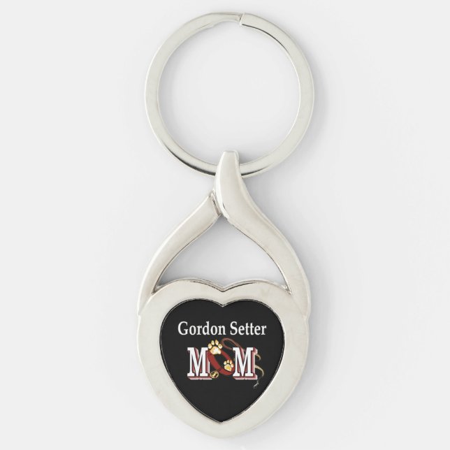 Gordon Setter Mum Gifts Key Ring (Front)