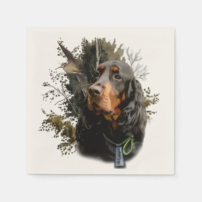 Gordon Setter  Napkin (Front)