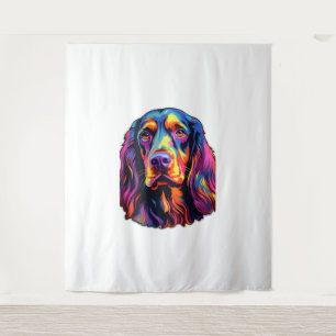 Gordon Setter Neon Design Tapestry