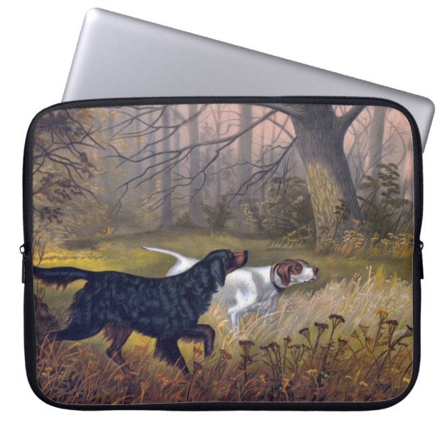 Gordon Setter on Point Laptop Sleeve (Front)