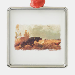 gordon setter on point vintage Christmas ornament