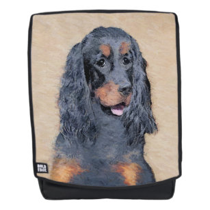 Gordon Setter Painting - Cute Original Dog Art Backpack