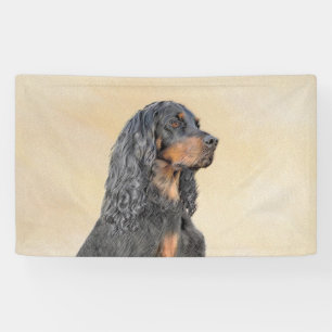 Gordon Setter Painting - Cute Original Dog Art Banner