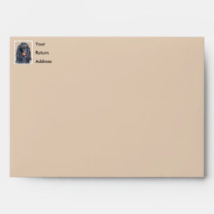 Gordon Setter Painting - Cute Original Dog Art Envelope