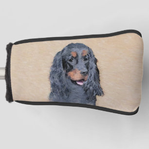 Gordon Setter Painting - Cute Original Dog Art Golf Head Cover