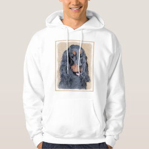 Gordon Setter Painting - Cute Original Dog Art Hoodie