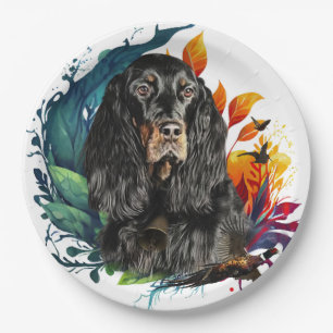 Gordon Setter Paper Plate