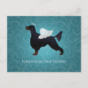 Gordon Setter Pet Memorial Dog Angel Postcard