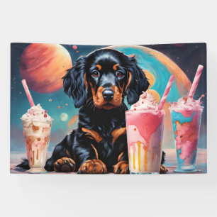Gordon Setter Puppy N Milkshakes Banner