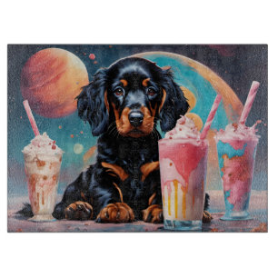 Gordon Setter Puppy N Milkshakes Cutting Board