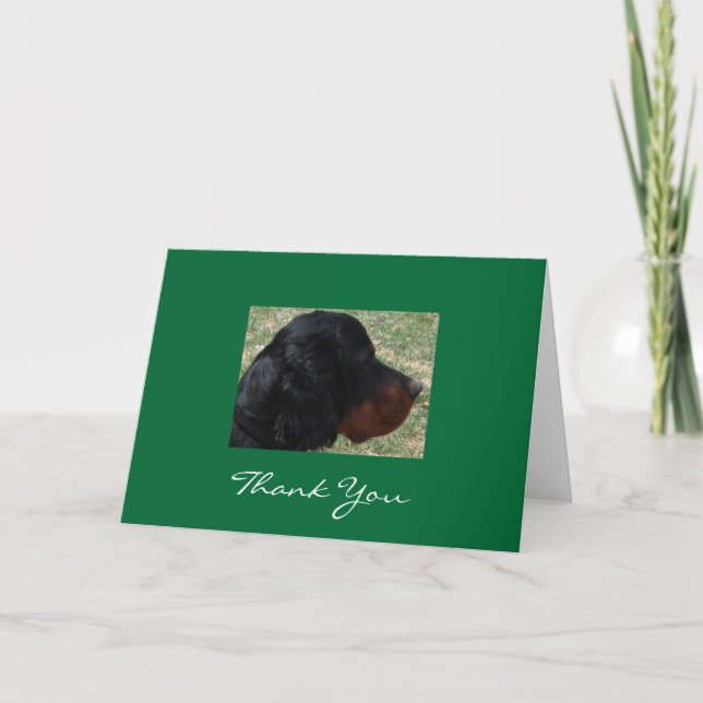 Gordon Setter Puppy Thank You Note Card (Front)