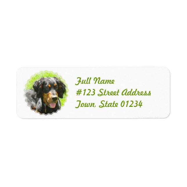 Gordon Setter Return Address Label (Front)