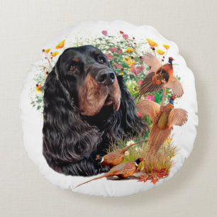 Gordon Setter Round Cushion