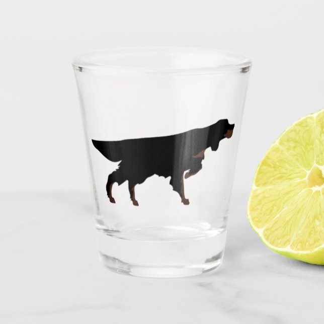 Gordon Setter Shot Glass (Front)