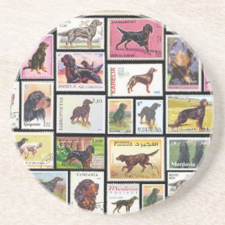 Gordon Setter Stamps of the World Sandstone Coaste Coaster