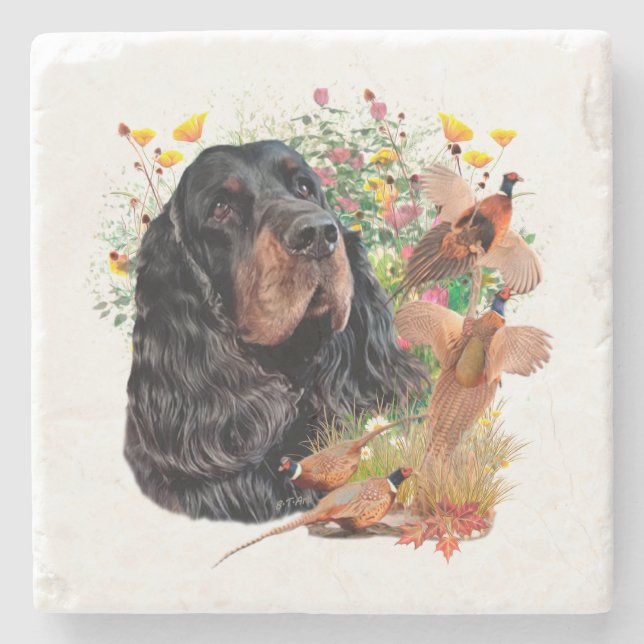Gordon Setter  Stone Coaster (Front)