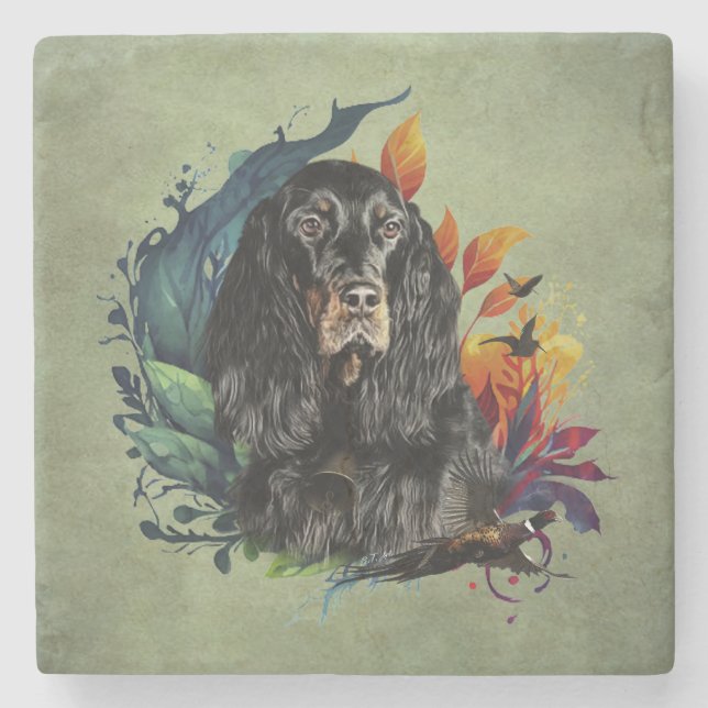 Gordon Setter  Stone Coaster (Front)