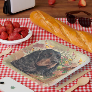 Gordon Setter Tapestry Poster Acrylic Print Tripty Paper Plate