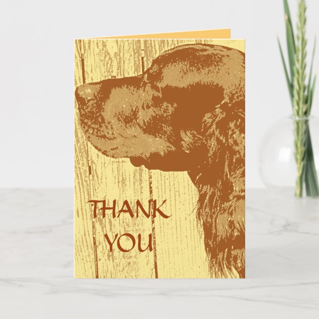 Gordon Setter Thank You Note Card (Front)