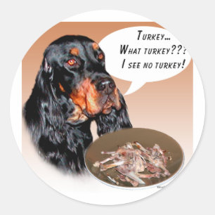 Gordon Setter Turkey Classic Round Sticker
