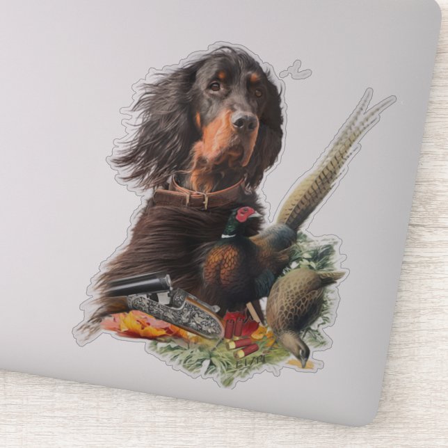 Gordon setter with pheasants, Art        (Detail)