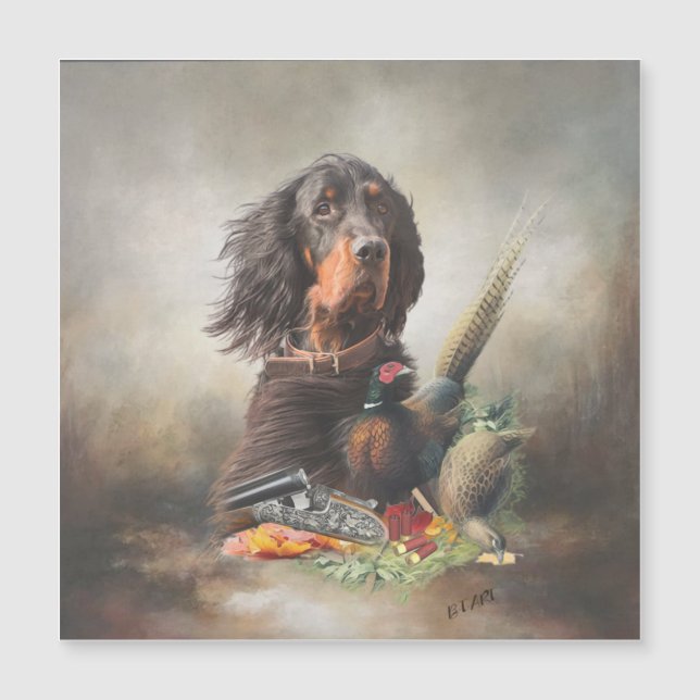 Gordon setter with pheasants, Art  (Front)