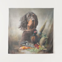 Gordon setter with pheasants, Art