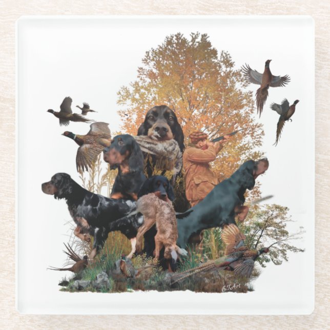 Gordon Setters Glass Coaster (Front)