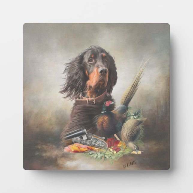 Gordon Setters , Passion for Birds , Art Plaque (Front)