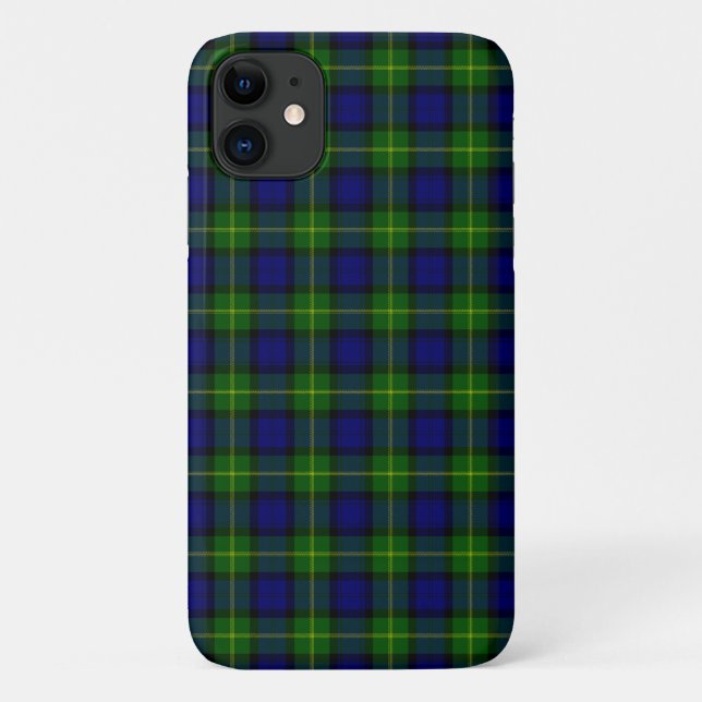 Gordon tartan blue green plaid Case-Mate iPhone case (Back)