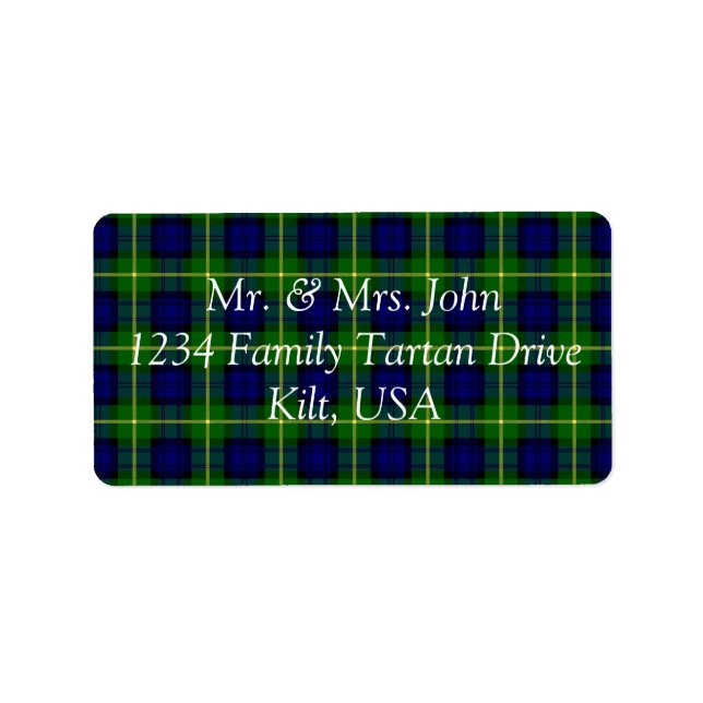 Gordon Tartan Label (Front)