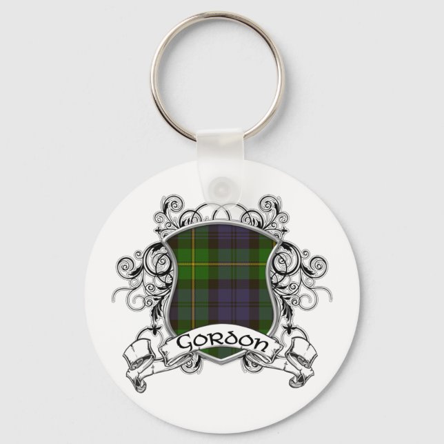 Gordon Tartan Shield Key Ring (Front)