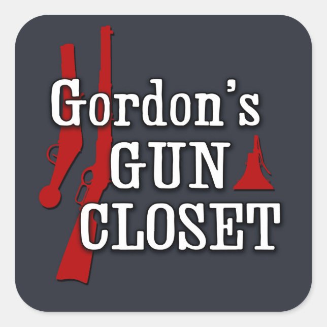 Gordon's Gun Closet sticker (Front)