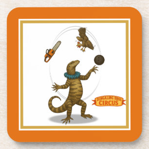Gordy, goanna juggler coaster