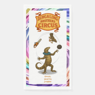 Gordy, goanna juggler napkin