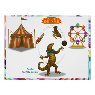 Gordy, goanna juggler poster