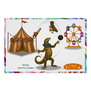 Gordy, goanna juggler poster