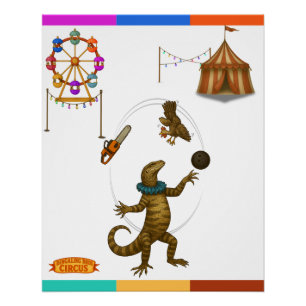 Gordy, goanna juggler poster