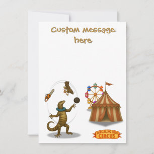 Gordy, goanna juggler thank you card