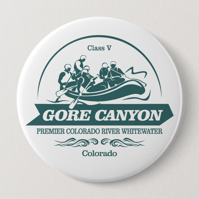 Gore Canyon (rafting 2) 10 Cm Round Badge (Front)