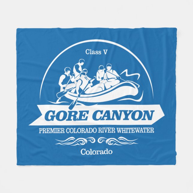 Gore Canyon (rafting 2) Fleece Blanket (Front (Horizontal))