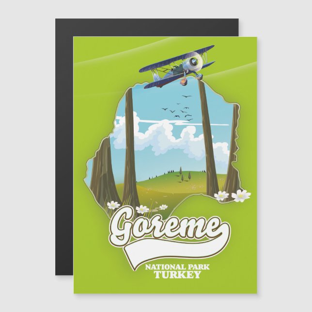 Goreme national park Turkey Map (Front/Back)
