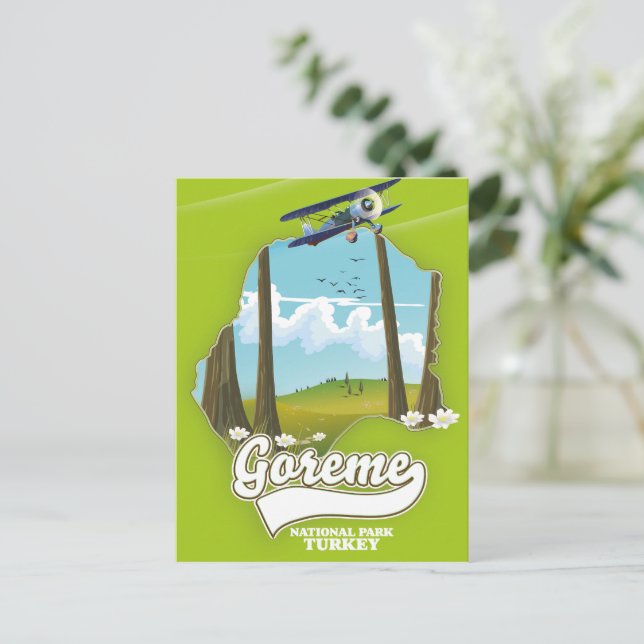 Goreme national park Turkey Map Postcard (Standing Front)