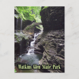 Gorge at Watkins Glen State Park, New York. Postcard