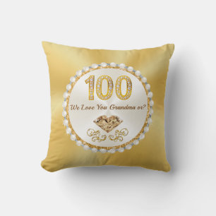 Gorgeous, 100th Birthday Pillow, 100th Birthday Cushion