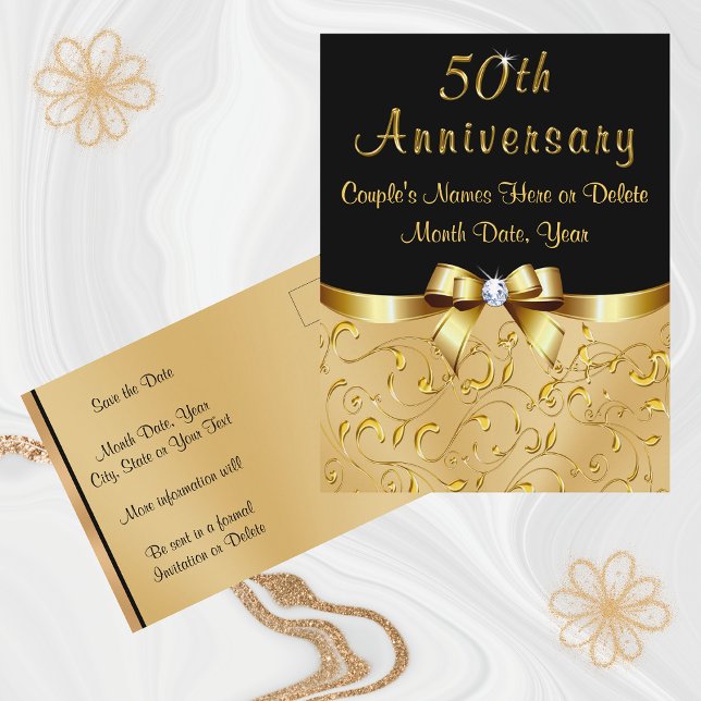 Gorgeous 50th Anniversary Save the Date Post Cards (Creator Uploaded)