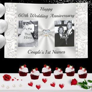Gorgeous, 60th Wedding Anniversary Decorations, Banner