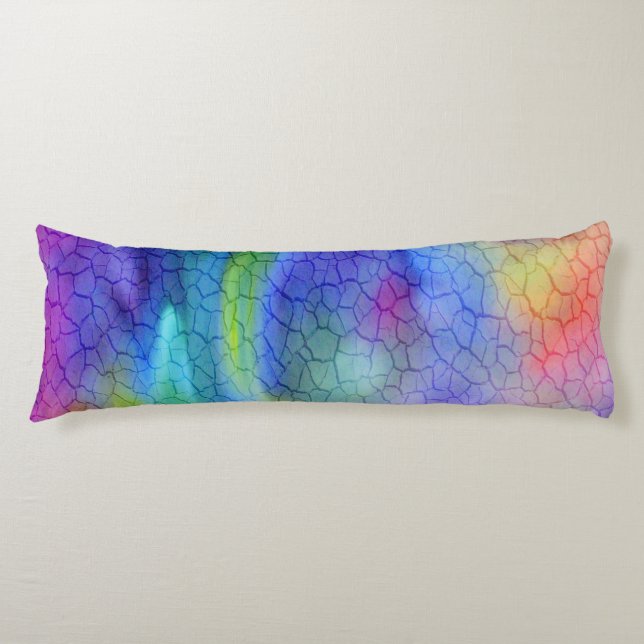 Gorgeous Abstract Rainbow Body Pillow (Front)