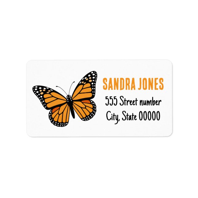 Gorgeous address labels butterfly (Front)