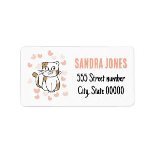 Gorgeous address labels cute cat